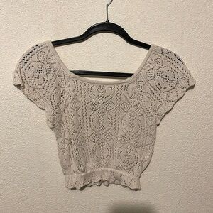 Cute tan See though blouse | Freshmen 1996